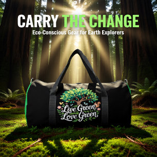 Leb Grün Liebe Grün T-Shirt Duffle Bag