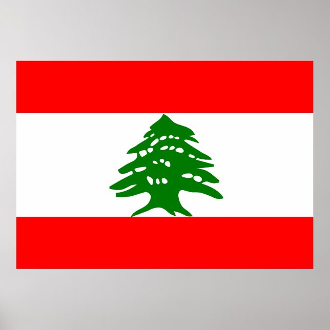 Lebanon Flag Poster (Vorne)