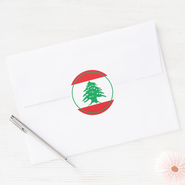 lebanon runder aufkleber (Umschlag)
