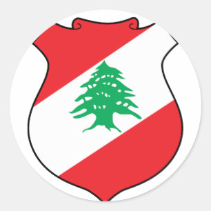 lebanonisches Emblem Runder Aufkleber