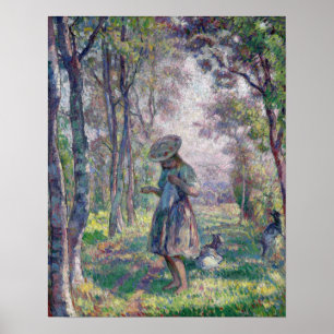 Lebasque - Mädchen und Ziegen im Wald Poster