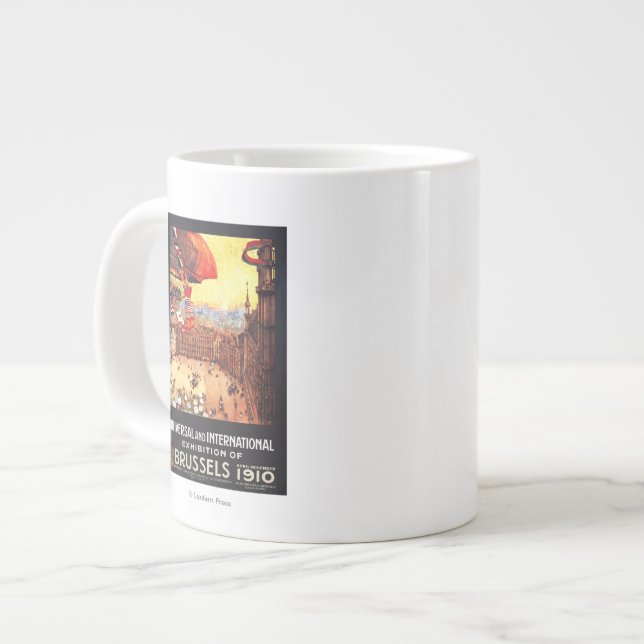 Lebaudy Airship mit Weltflagge auf der Expo Jumbo-Tasse (Vorderseite Links)