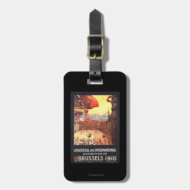 Lebaudy Luftschiff mit Weltflaggen an der Gepäckanhänger (Vorderseite vertikal)