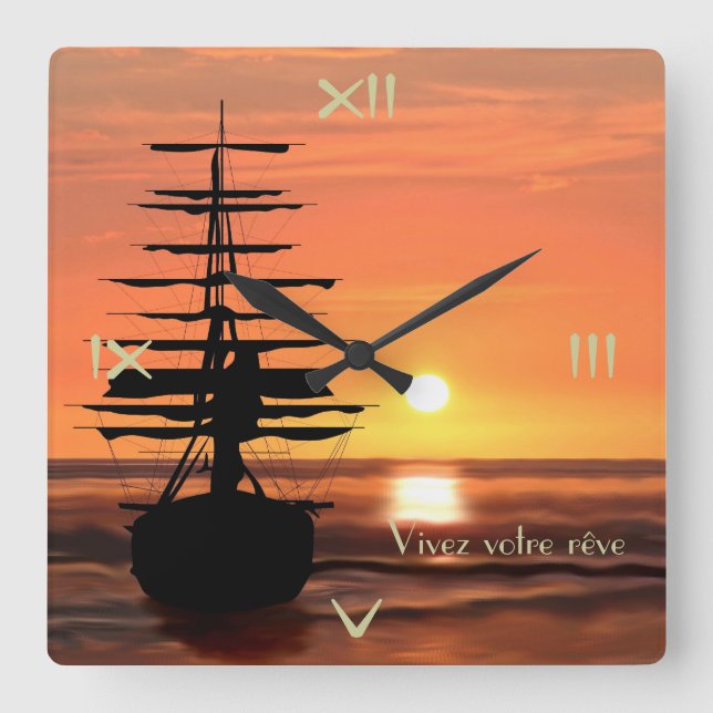 Lebe deinen Traum Uhr (Vorderseite)