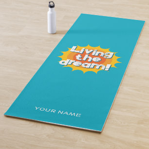 Lebe den Traum azurblaue individuelle Yogamatte