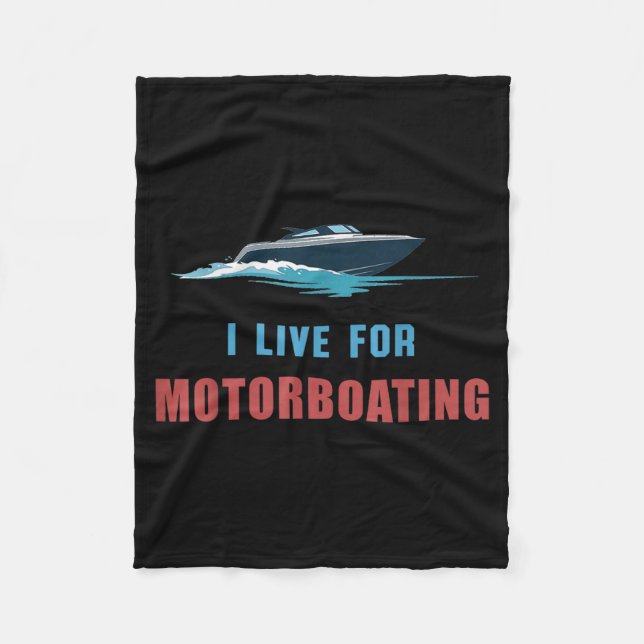 Lebe für Motorbootfahren Segelboot Boot Caparent Fleecedecke (Vorderseite)