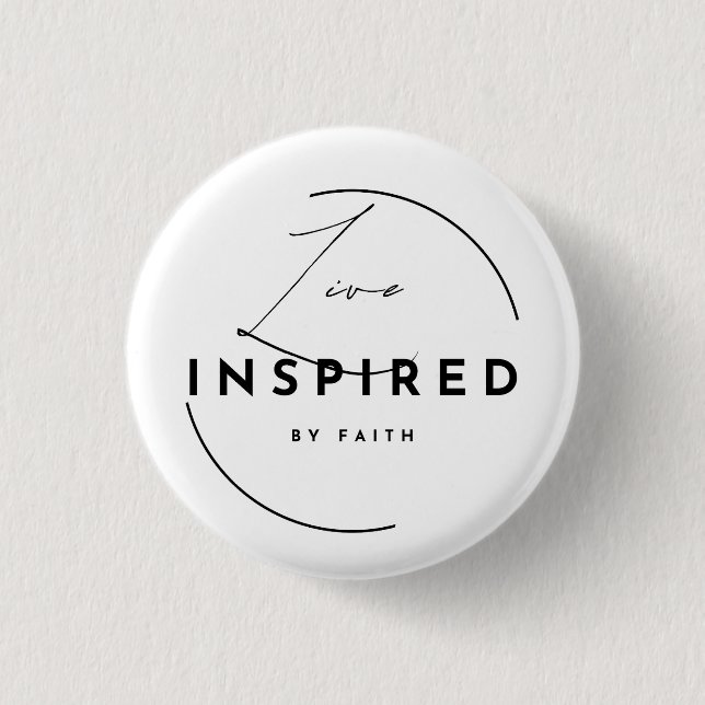 Lebe inspiriert vom Glauben Minimalistischer Chris Button (Vorderseite)