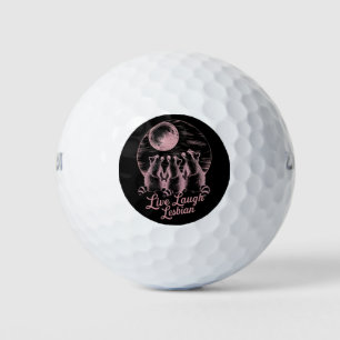 Lebe Lach Lesbische Waschbär Lesbisch LGBTQ Stolz Golfball