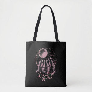 Lebe Lach Lesbische Waschbär Lesbisch LGBTQ Stolz  Tasche