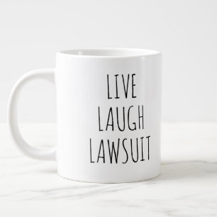 Lebe Lache Klage, Anwalt Tasse, Verteidiger Jumbo-Tasse