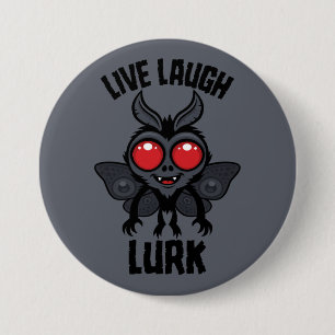 Lebe Lache Lauere Kawaii Mothman Kryptid Button