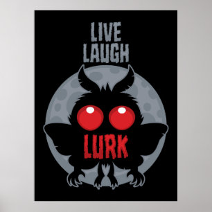 Lebe Lache Lauere Mothman Kryptid Poster