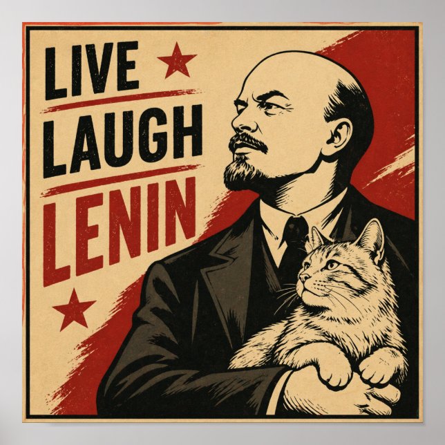 Lebe Lache Lenin Poster (Vorne)