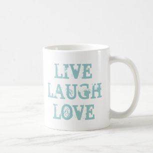 Lebe, lache, liebe Kaffeetasse für Freunde und Fam