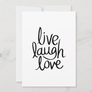 Lebe Lache Liebe – Klassische Inspirierende Typogr Einladung