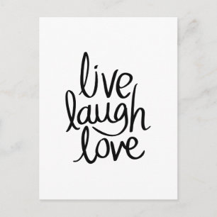 Lebe Lache Liebe – Klassische Inspirierende Typogr Feiertagspostkarte