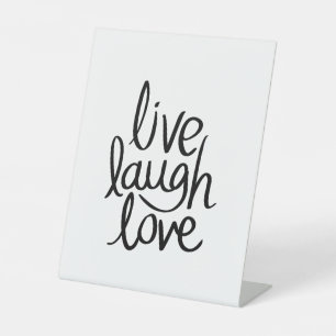 Lebe Lache Liebe – Klassische Inspirierende Typogr Sockelschild