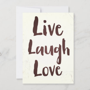 Lebe Lache Liebe Vintage-Inspirationszitat Einladung
