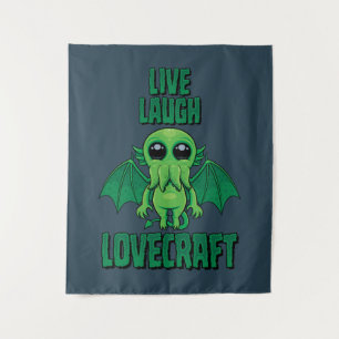Lebe Lache Lovecraft Süßer Cthulhu Wandteppich