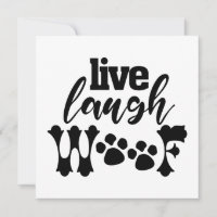 Lebe Lache Woof Hundemutter-Design für jeden Haust