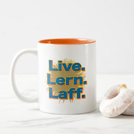 Lebe. Lern. Laff. GFX-06 Zweifarbige Tasse