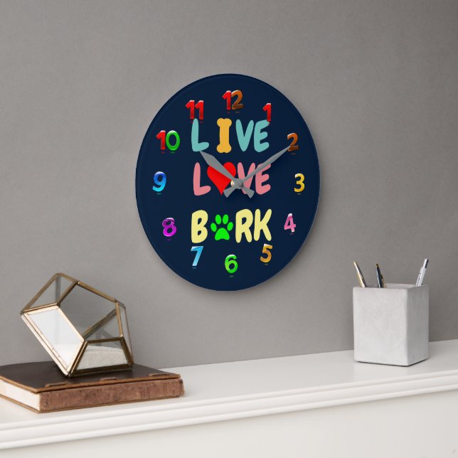 lebe liebe bellen große wanduhr (Büro)