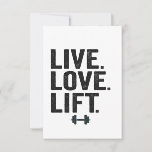Lebe Liebe Hebe Lustige Fitness Gewichte Stemmen G Dankeskarte