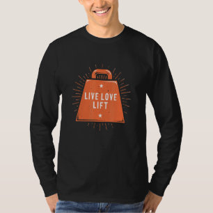 Lebe Liebe Hebe Workout Sprüche Zitate Gym Positiv T-Shirt