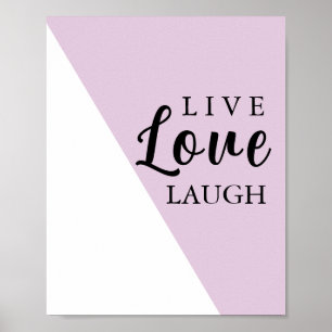 Lebe Liebe Lache Motivierende Typografie Poster