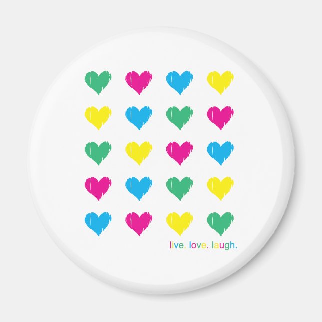 Lebe. Liebe. Lachen. Magnet (Vorne)