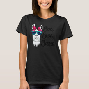 Lebe Liebe Lama Weiß Frauen Lama Tierliebe 4 T-Shirt