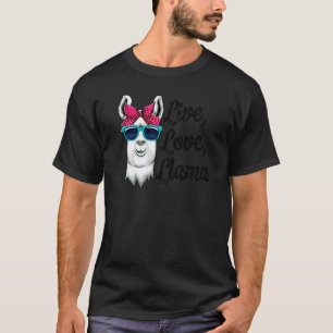 Lebe Liebe Lama Weiß Frauen Lama Tierliebe 4 T-Shirt