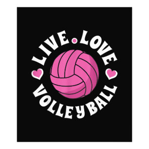 Lebe Liebe Volleyball Für Frauen Mädchen Volleybal Fotodruck