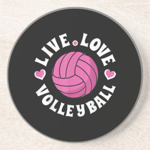Lebe Liebe Volleyball Für Frauen Mädchen Volleybal Getränkeuntersetzer