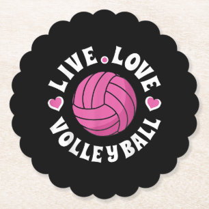 Lebe Liebe Volleyball Für Frauen Mädchen Volleybal Untersetzer
