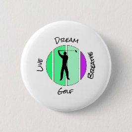 Lebe, träume, atme Golf Button