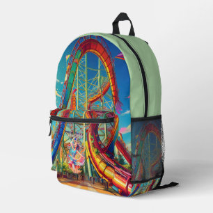 Leben, Achterbahn, Lasst uns Spaß haben! Bedruckter Rucksack