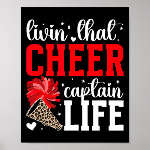Leben als Cheer Captain Leben Cheerleading Kapitä Poster