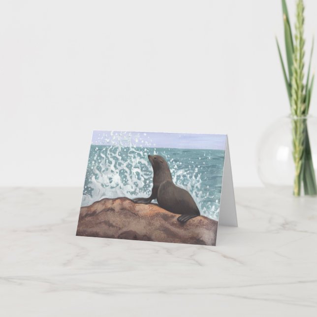 Leben am Meer Dankeskarte (Vorderseite)