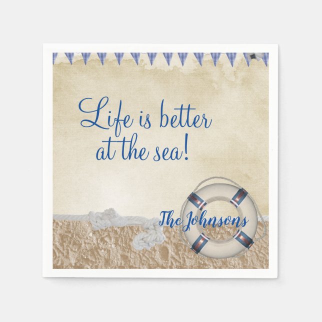 Leben am Sand Serviette (Vorderseite)