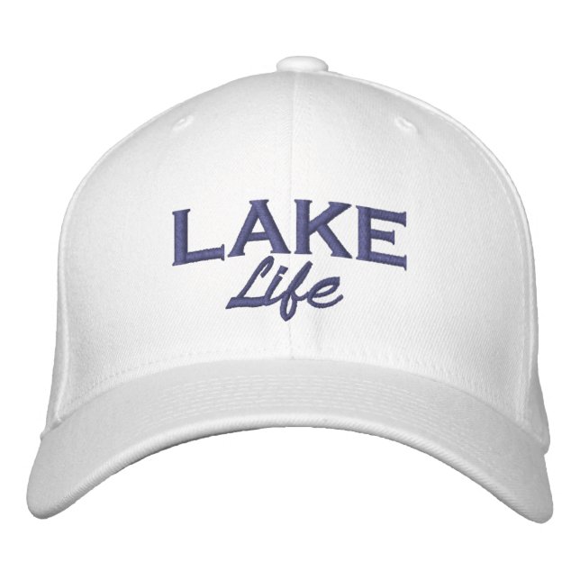 Leben am See Bestickte Baseballkappe (Vorderseite)