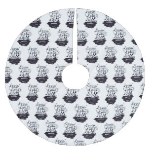 **LEBEN AM SEE** POLYESTER WEIHNACHTSBAUMDECKE