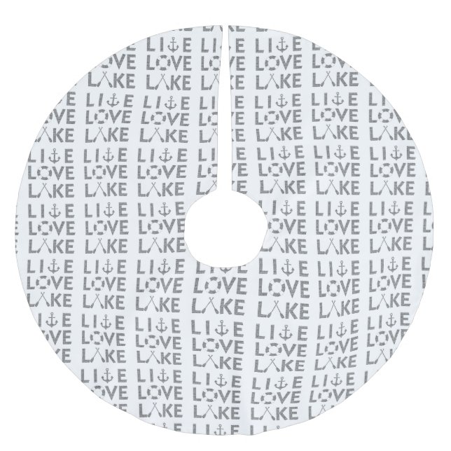 **LEBEN AM SEE** POLYESTER WEIHNACHTSBAUMDECKE (Vorderseite)