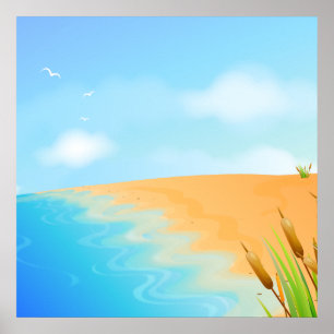 Leben am Strand Poster
