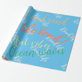 Leben am Strand, Skript, Meereswellen Geschenkpapier