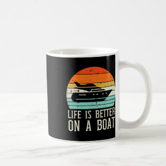 Leben auf Boot Sonnenuntergang Retro Jacht Kapitän Kaffeetasse