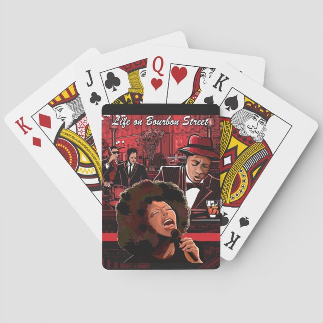 Leben auf Bourbon-Straßen-Spielkarten, Musik-Thema Spielkarten (Rückseite)
