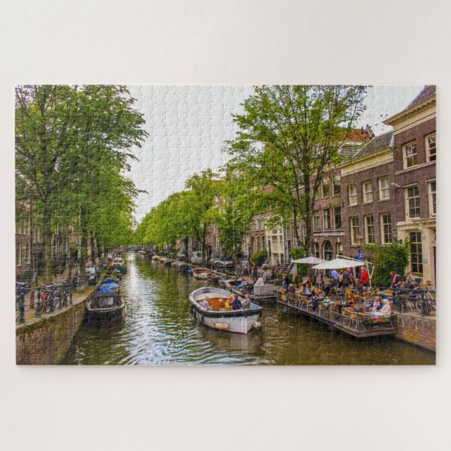 Leben auf dem Amsterdamer Kanal, Niederlande (Horizontal)