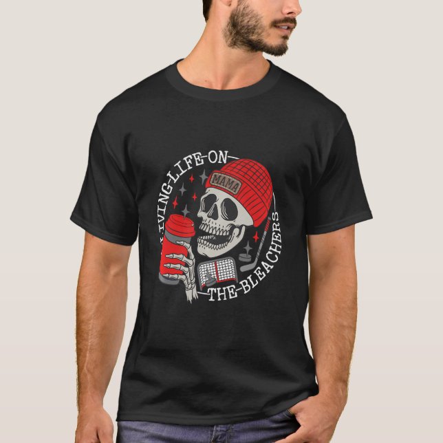 Leben auf den Blechers Funny Hockey Mommy Qu T-Shirt (Vorderseite)