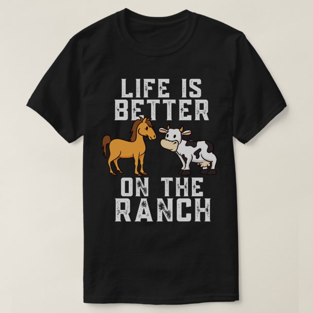 Leben auf der Ranch T-Shirt (Design vorne)